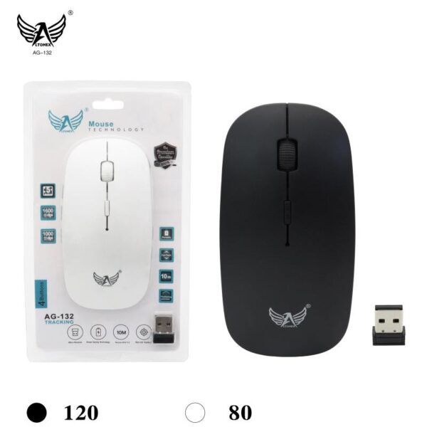 Mouse Sem Fio Wireless Óptico Slim 1600dpi Technology Ag-132 4 Botões