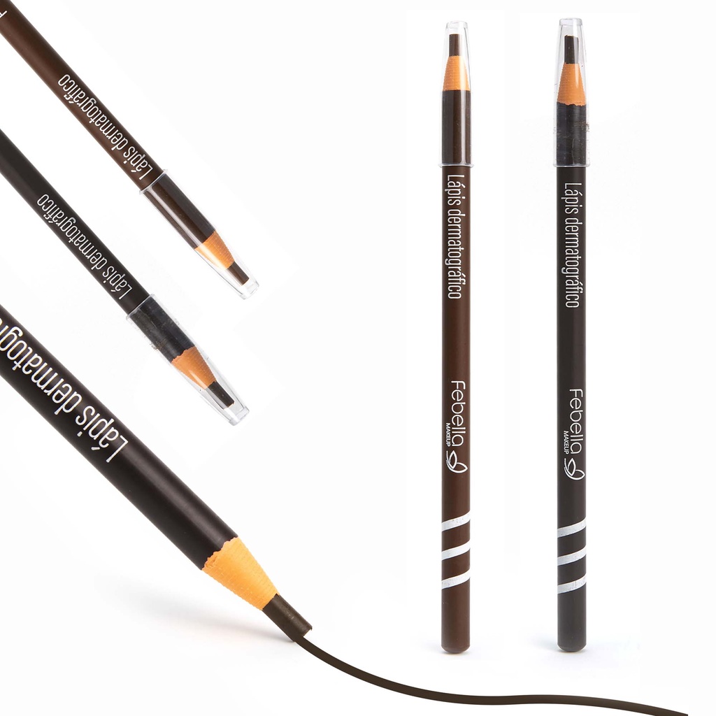 Lápis Dermatográfico para Sobrancelhas Febella, definição, naturalidade, precisão e longa duração em Oferta na Shopee