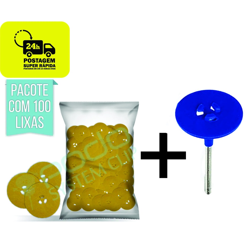 Lixa Plantar 100 un + Suporte (Mandril) Podologia Podo System em Oferta na Shopee