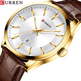 CURREN Relógio Masculino Marca Original Ouro Branco Discagem Simples Moda Couro Desportivo Casual Quartzo Impermeável Sem Caixa 8365 XL em Oferta na Shopee