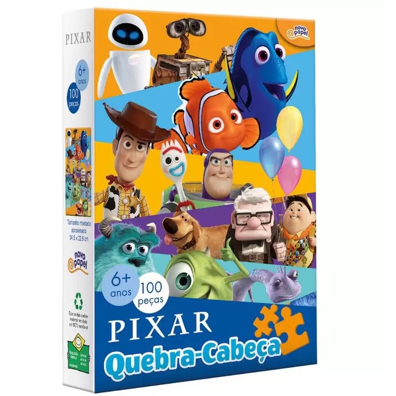 Quebra Cabeça de 100 Peças Pixar - Toyster 8052 em Oferta na Shopee
