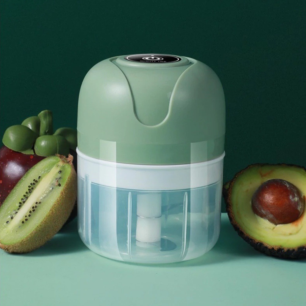Mini Processador Triturador Sem Fio Elétrico 250ML De Alimentos Para Legumes Alho Gengibre Verde