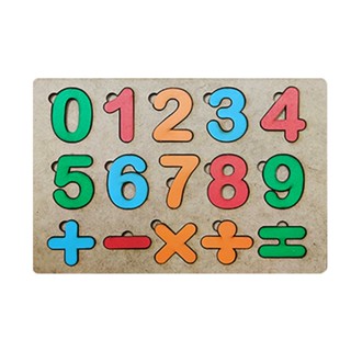 Numeral + Equações Matemáticas Educativo Colorido com Peças destacáveis em MDF (Madeira)
