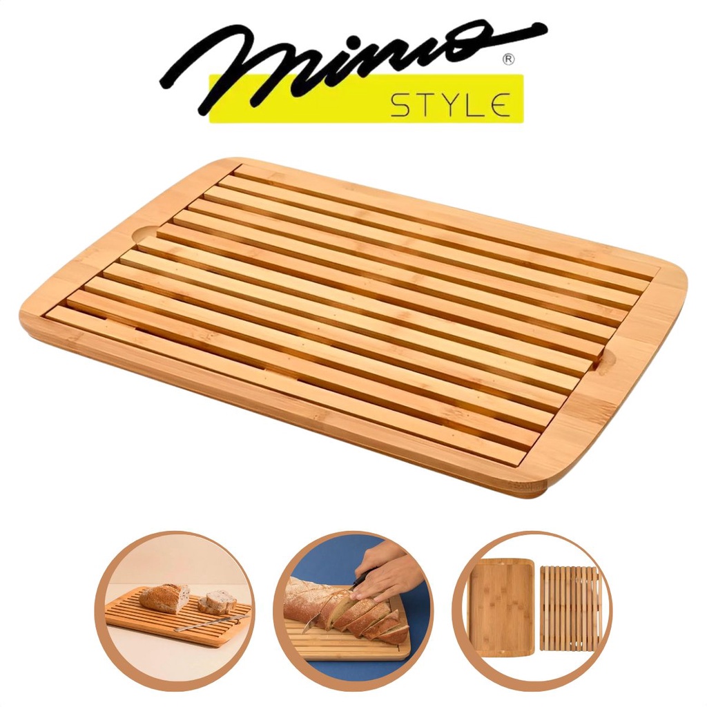 Migalheira Tabua De Cortar Pao Em Bambu Grade Removível Mimo - Home & Living