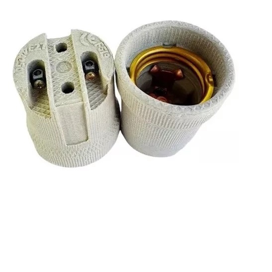 Kit 3 Soquetes De Porcelana E27 Bivolt