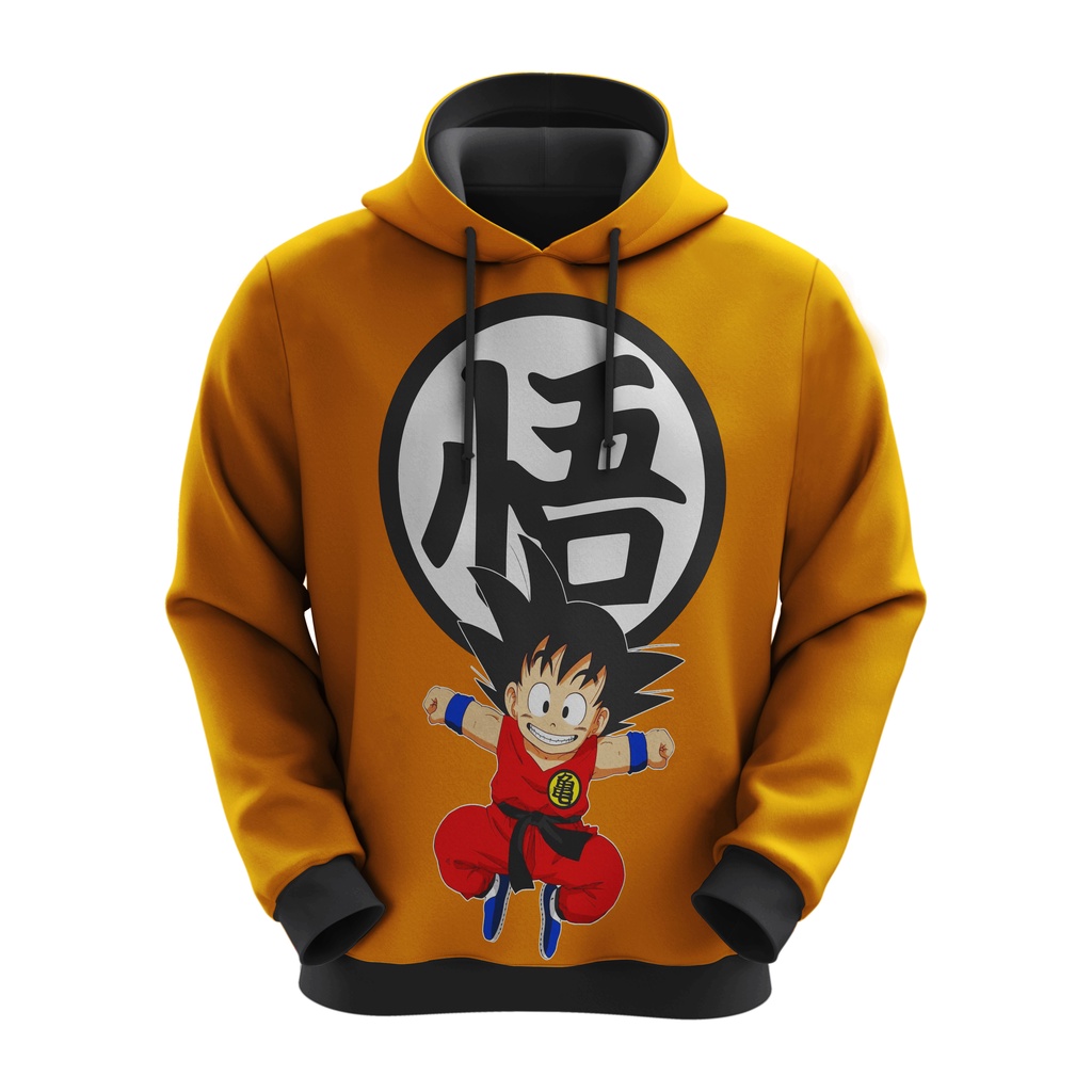 Blusa De Frio Moletom Laranja Dragon Ball Sublimado Pronta Entrega