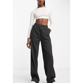 Calça Moletom Wide Cintura Alta Pantalona Diluxo com Bolso