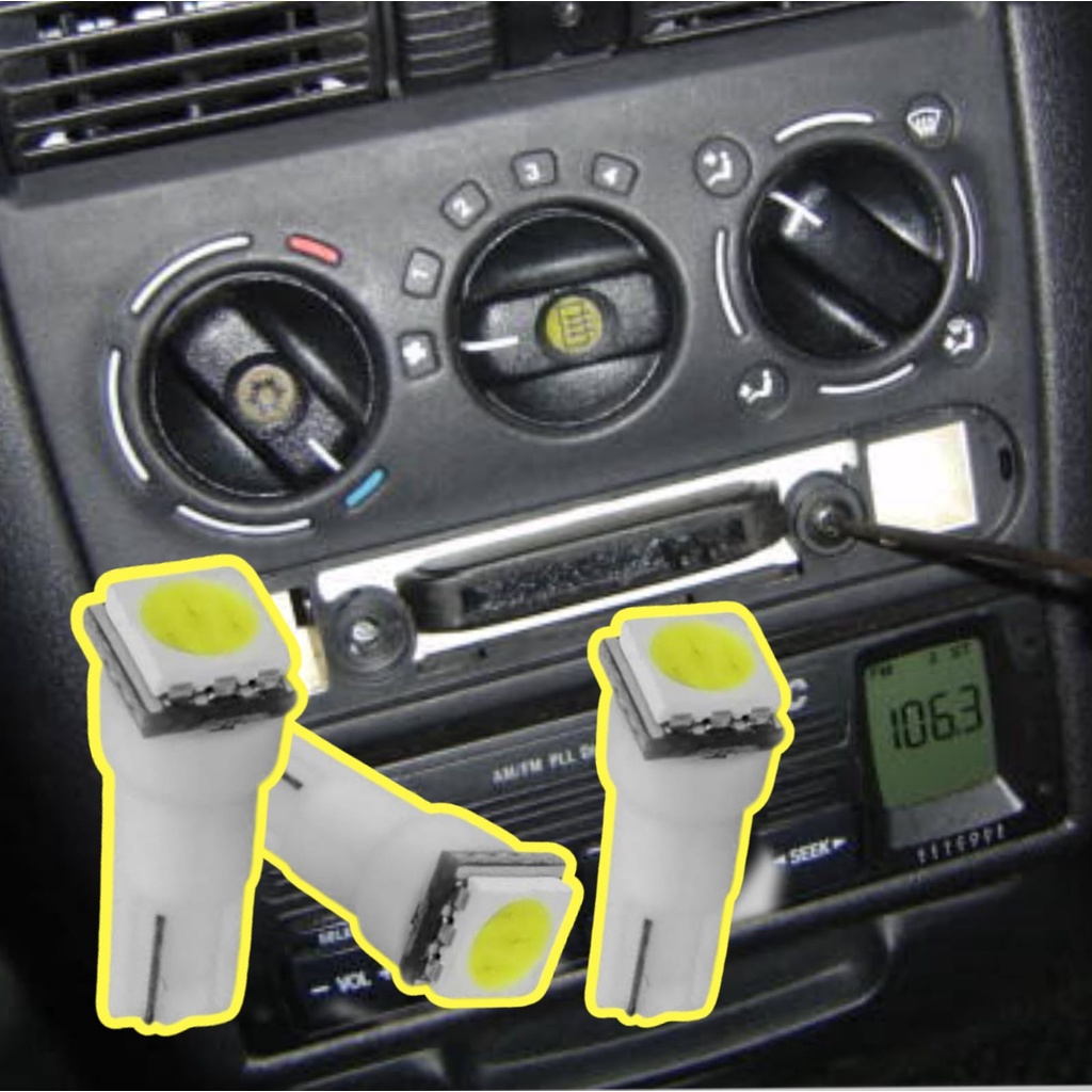 Kit Com 4 Lampadas Led para painel ar condicionado Corsa Wind Classic Sedan