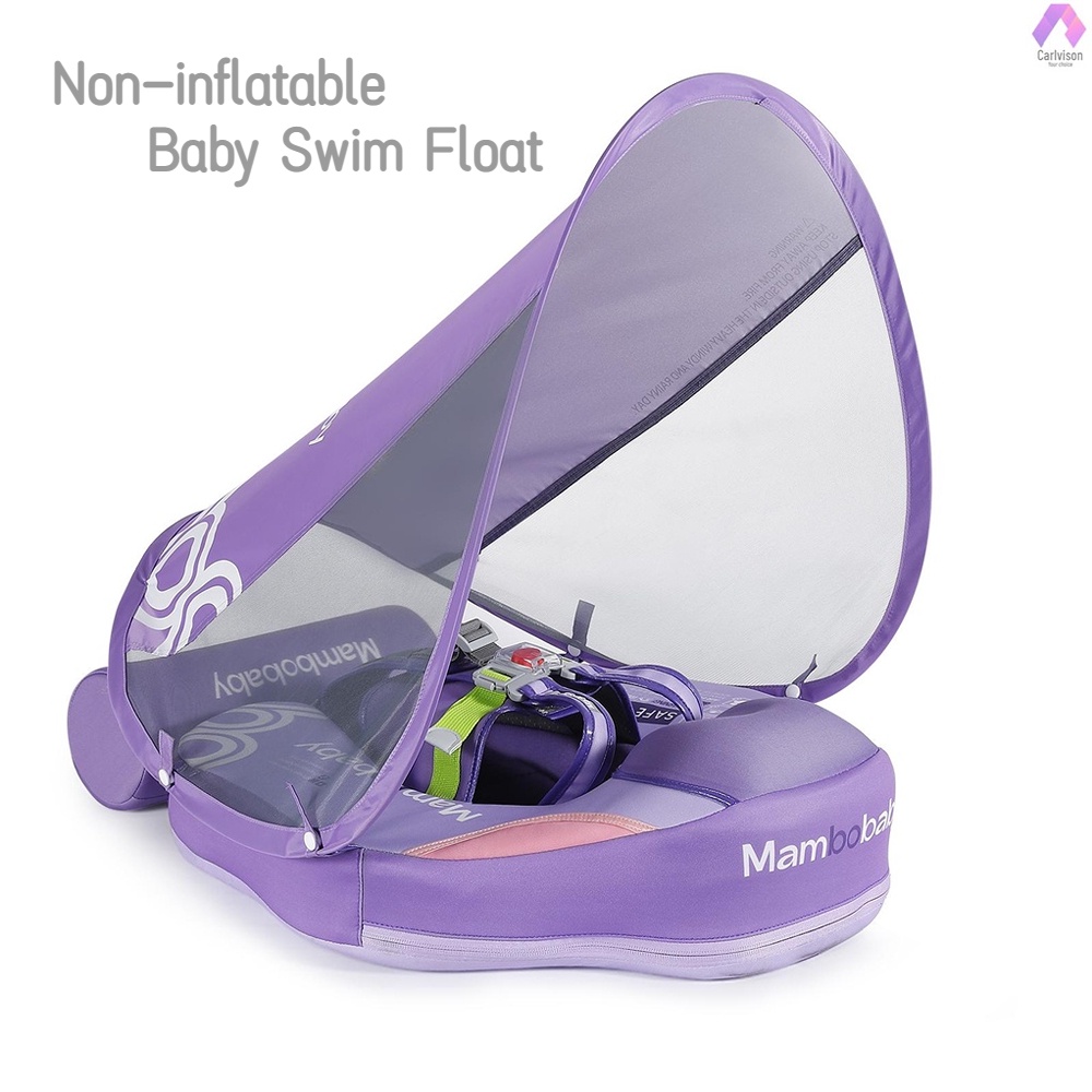 Mambobaby Bebê Não Inflável Flutuador Nadar Macio Impermeável Nadando Treinador Com De Cauda + Dobra Sol Para 3-24 Meses Bebês Meninos [B] [Novo] em Oferta na Shopee