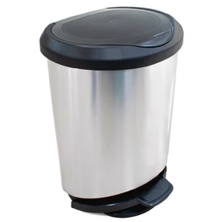 LIXEIRA C/ PEDAL 45L LABEL INOX