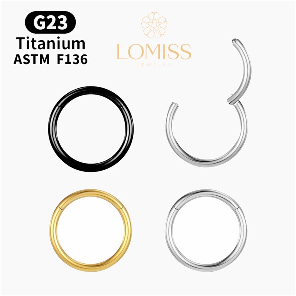 Piercing Septo Rook Conch Nariz Argola TitÂnio G23 Segmento Articulado Pvd Lomiss  piercing em Oferta na Shopee