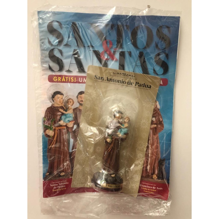 Revista Santo Antonio de Pádua + Imagem em Resina Esp. 11cm.