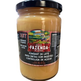 Fondant de leite cremoso diet, doces sem açúcar Fazenda de Minas 440 gramas