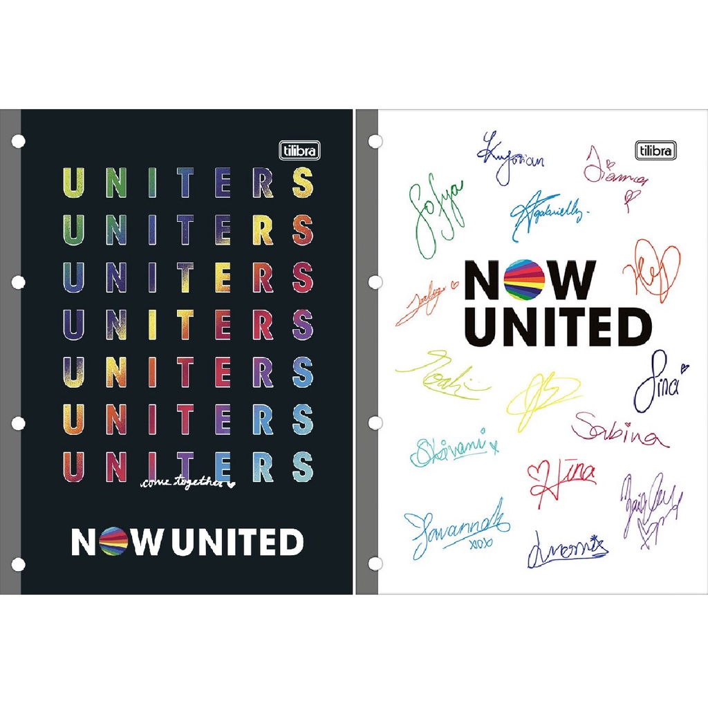 Bloco De Fichário Monobloco Now United 80 Folhas - Tilibra
