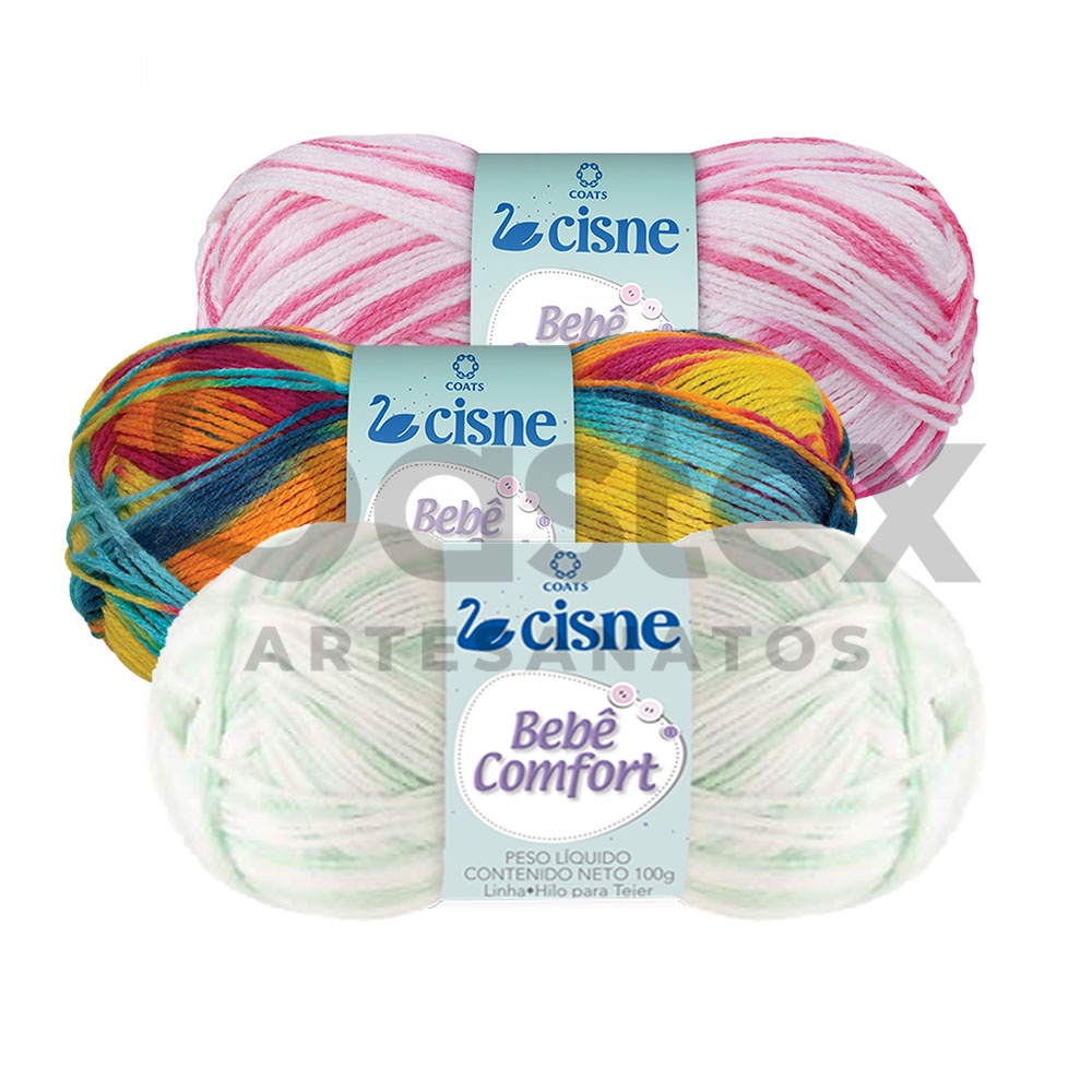Fio Lã Bebê Comfort Cisne 100g em Oferta na Shopee