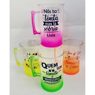 Kit 30 canecas de chopp degrade 300ml Personalizada em Oferta na Shopee