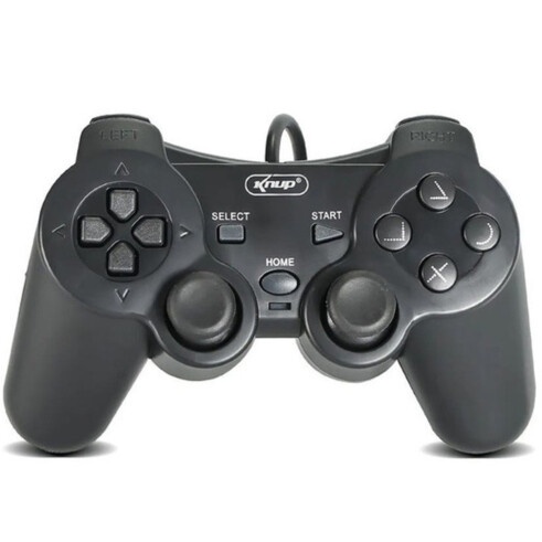 Controle de Jogos Joystick com Fio para Ps2 e Ps1 Knup - KP GM015