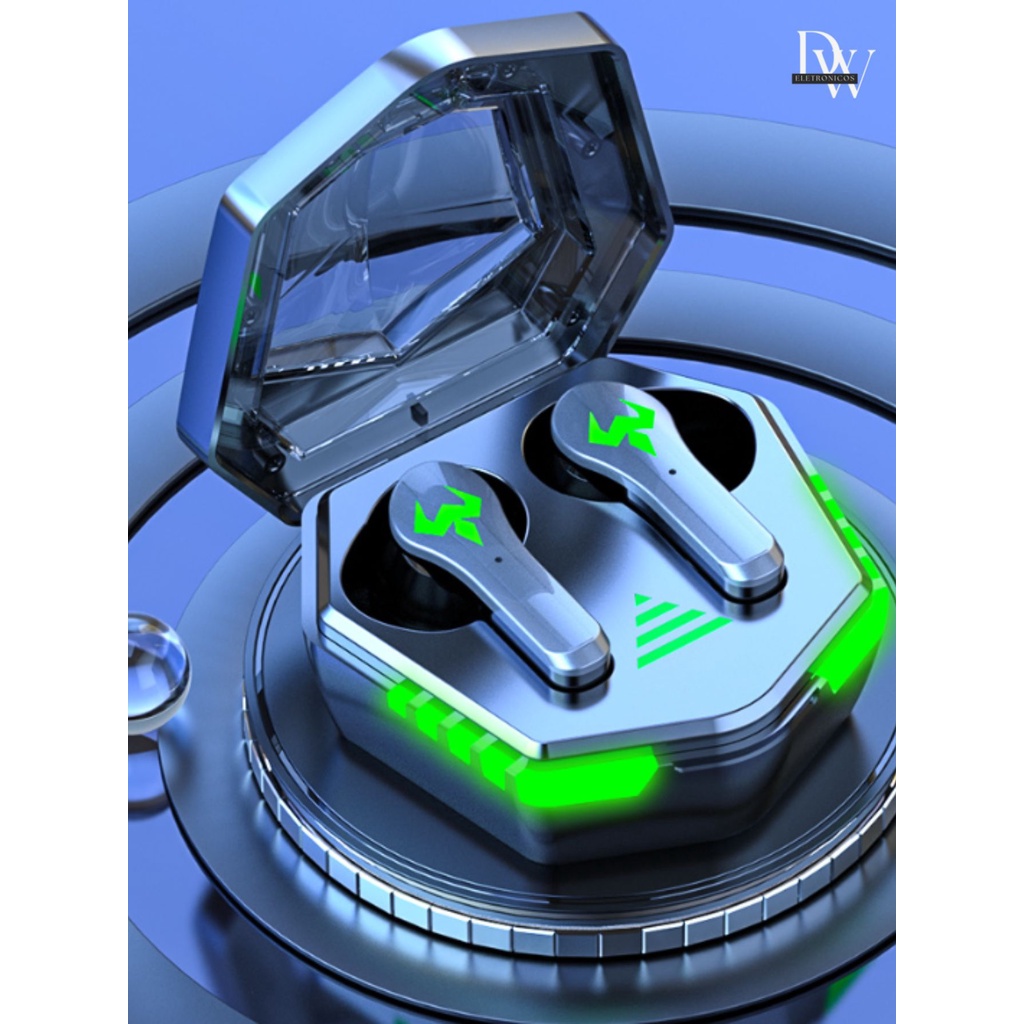 Fone Ouvido Tws Gamer Bluetooth Microfone Led Jogo Música A607 em Oferta na Shopee