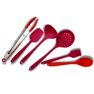 Colheres de silicone utensilio de cozinha escumadeira concha pincel espatula 30cm grande em Oferta na Shopee