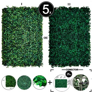 kit 5 unidades Placa De Grama Buchinho 40x60 para muro inglês jardim Vertical Artificial decoração