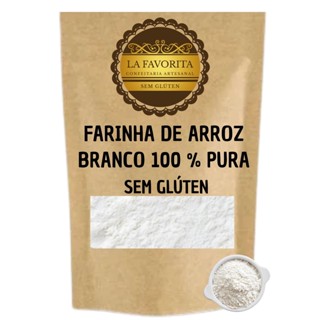 Farinha de Arroz Branco ou Integral 500 G - Sem Glúten - 100% Pura PROMOÇÃO