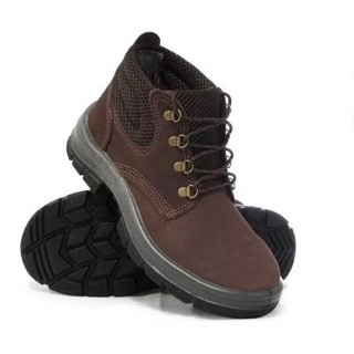 Bota EPI Marrom Cadarço Segurança Multiuso Cartom Cano médio TP92 Imperdível