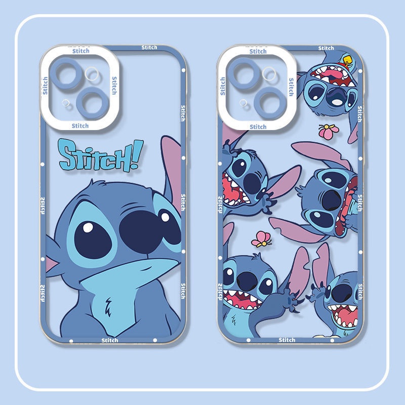 Capa Flexível TPU Anti-Impacto Disney Monster Stitch Para Samsung Galaxy S23 S21 S20 FE S21 S22 S23 S24 Plus Ultra Lente De Proteção