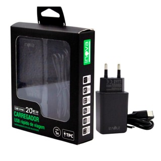 Carregador De Parede Alta Velocidade Inova Turbo 20w QC 3.0 Tipo-C CAR-2176D
