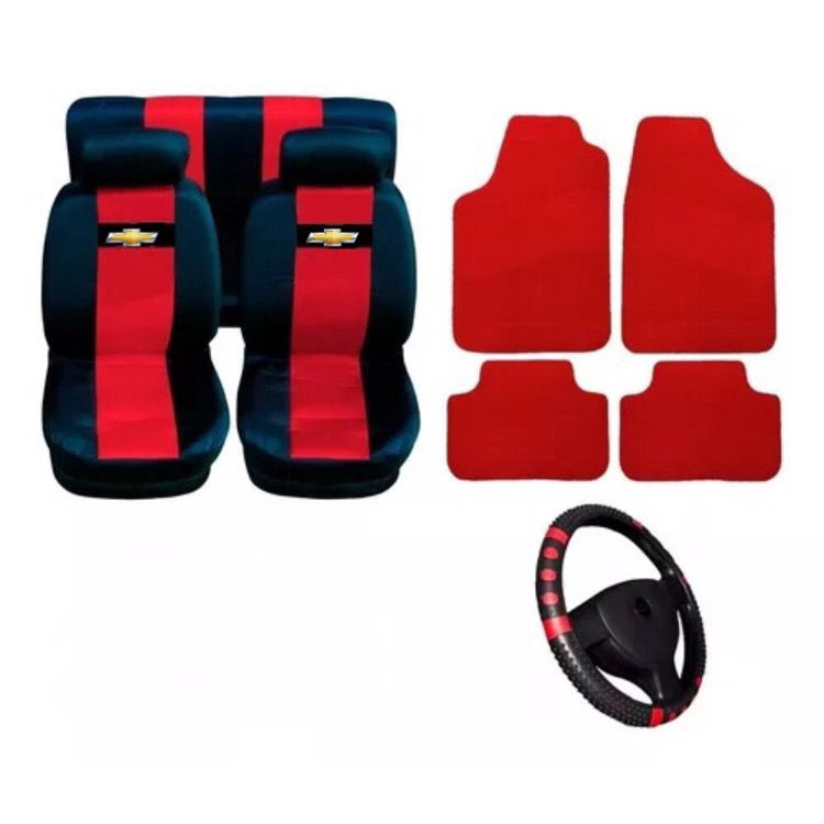 Capa banco carro kit tapete volante universal Chevrolet astra prisma