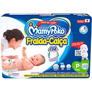 FRALDA CALÇA Descartável MamyPoko - P c/46 unidades
