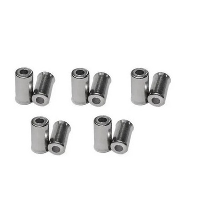 Terminal Cromado para Conduite Bike 5mm AÇO Pacote 10 Peças