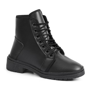 Bota Coturno Feminino Couro Inverno Confort Soft Versátil