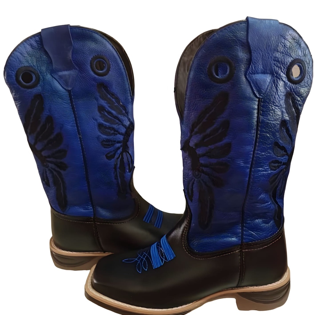 Bota Texana Solado Jump Cocar Índio