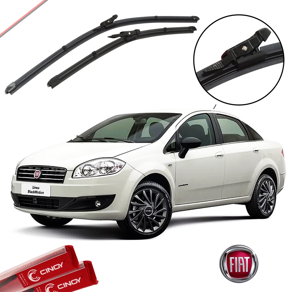 Paleta Parabrisa Dianteiro Fiat Linea 2007 a 2016 Limpador Original Par Palheta