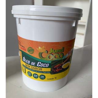 Óleo De Coco Balde 1 Litro Palmiste Sem Sabor Jund Coco