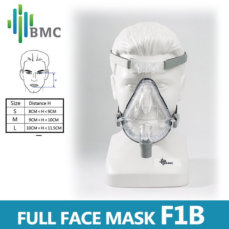 BMC F1B Full Face Mask CPAP FM1B Auto CPAP APAP BIPAP Full Face Mask For Anti Snoring Apnea