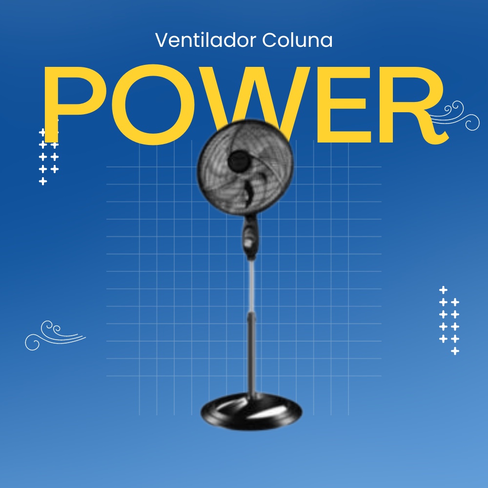 Ventilador Coluna Pedestal Super Power Altura Ajustável 110/220V