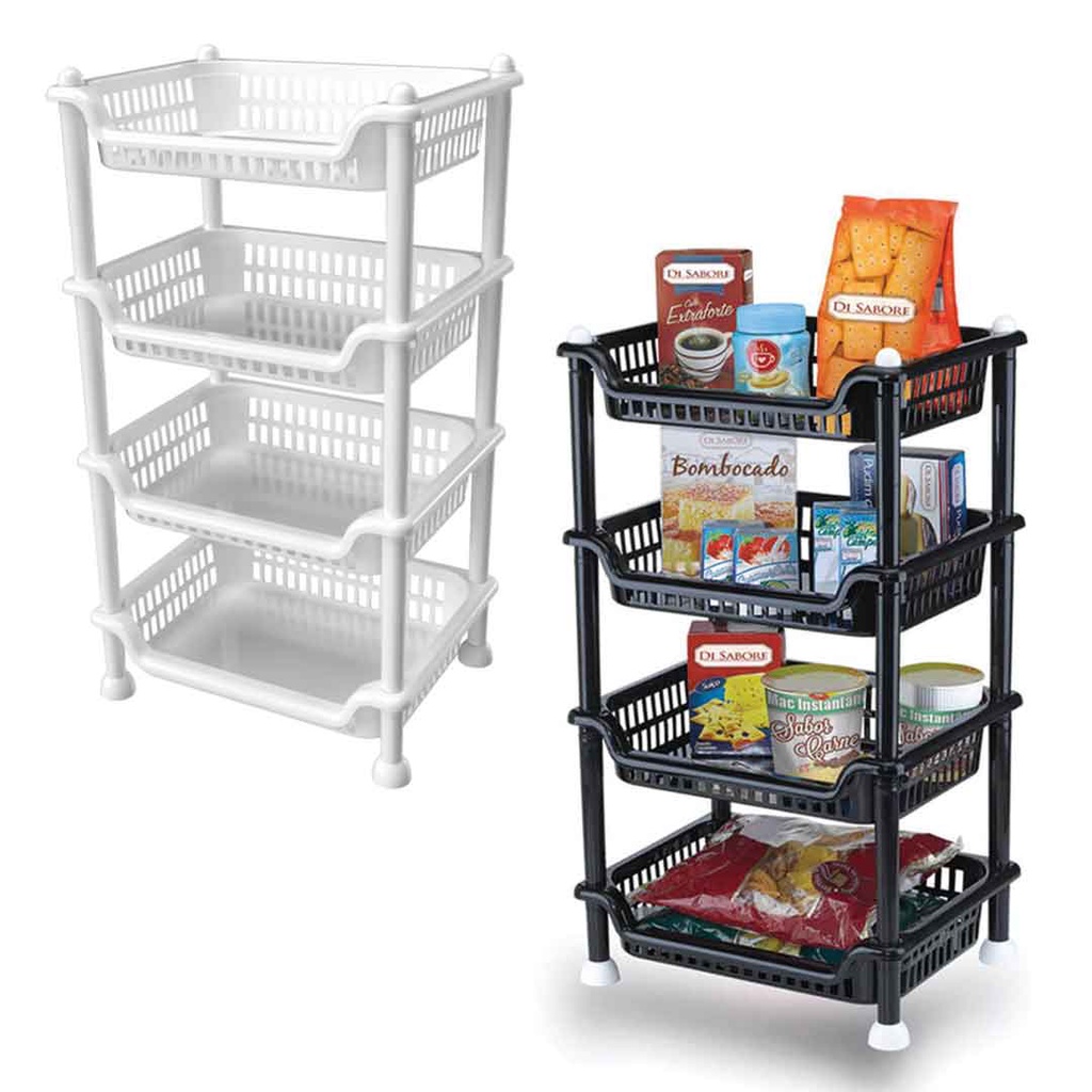 PRATELEIRA/FRUTEIRA MULTI USO 4 ANDARES NITRON em Oferta na Shopee