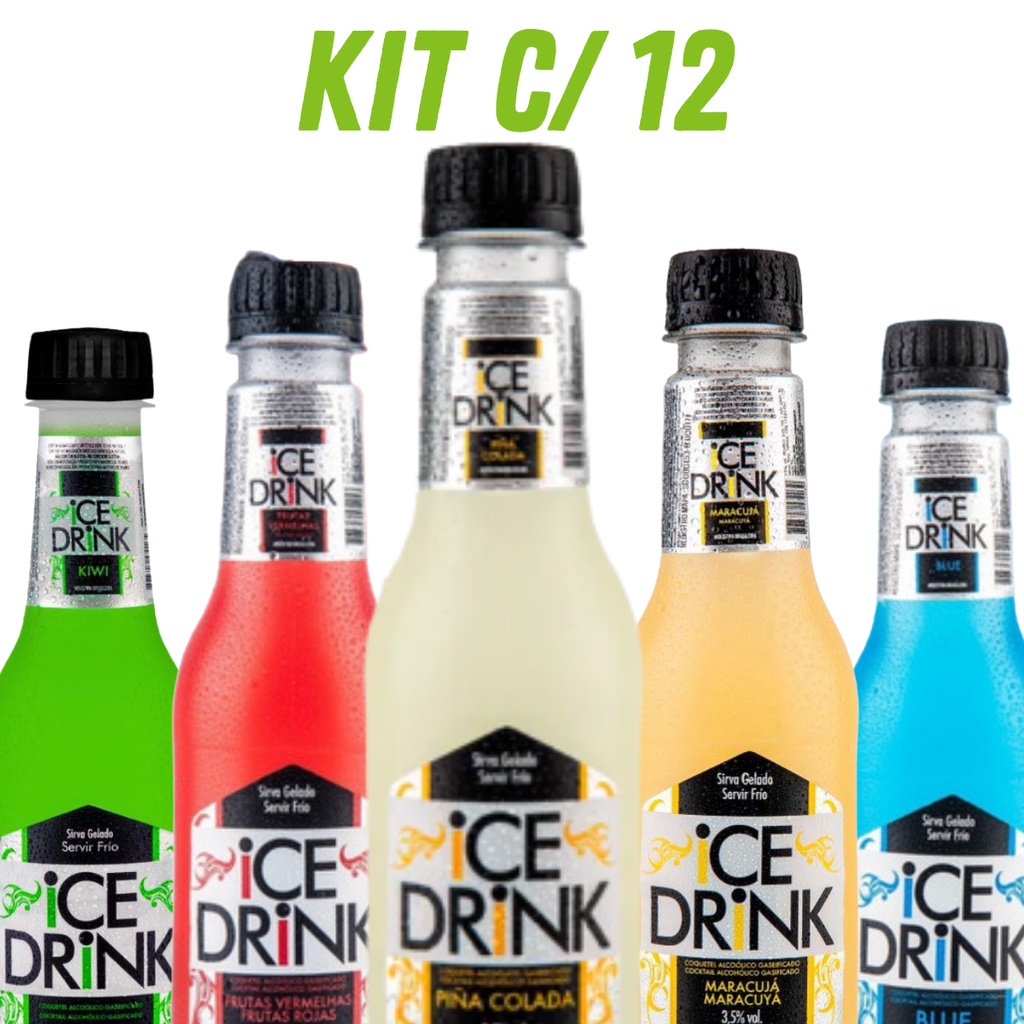 12x Bebida Ice Drink 275 Ml Escorrega o Preço