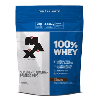 Whey Protein 100% 900g Refil - Max Titanium