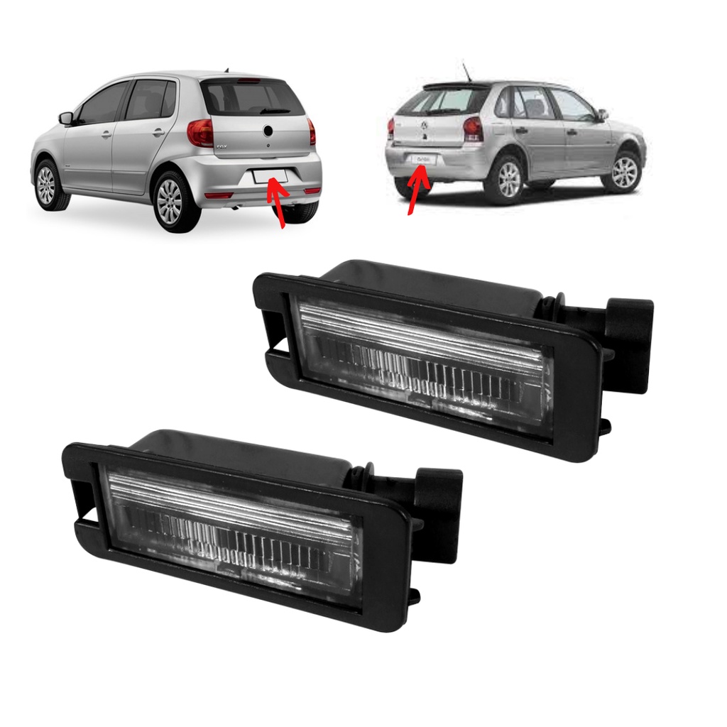 Kit 2 Lanterna Luz De Placa Para Gol G4 Fox Saveiro G5 G6 G7 PROMOÇÃO SHOPEE
