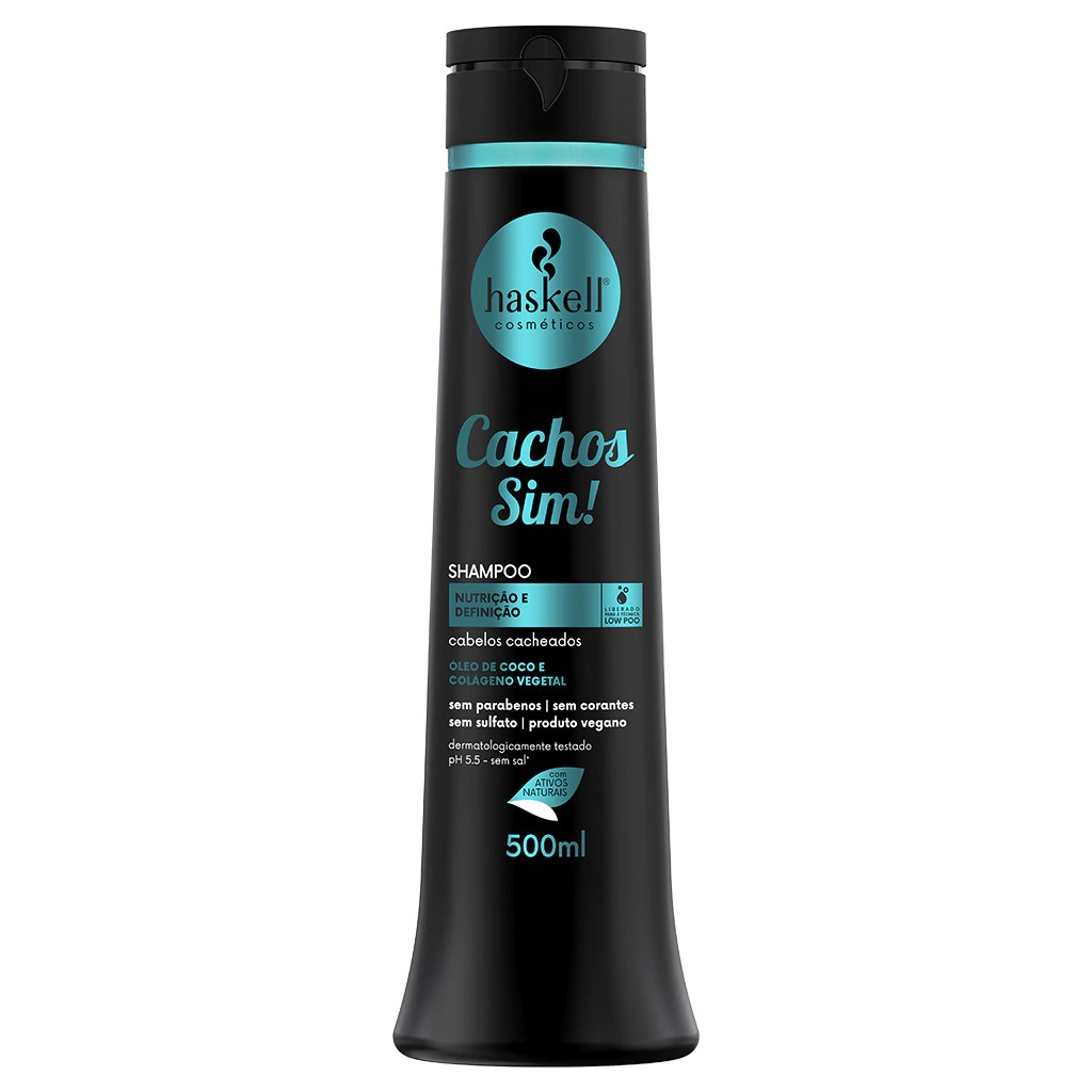 Shampoo Haskell Cachos Sim! - Nutrição e Definição Cabelos Cacheados