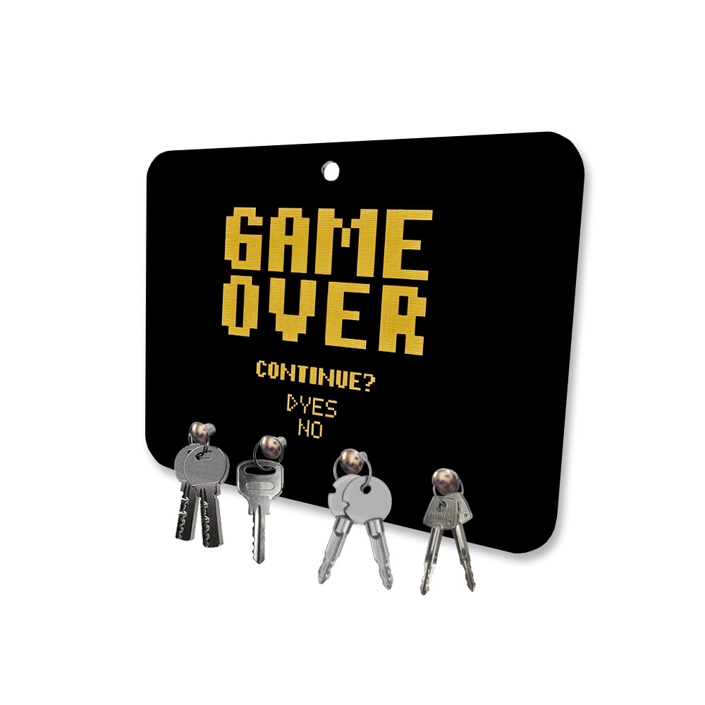 Porta Chaves MDF 4 Pinos Game Over Yes No