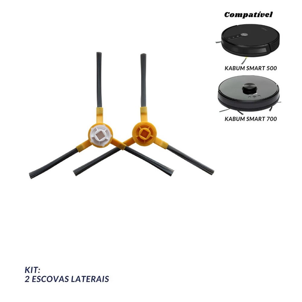 Escovas Laterais Direita e Esquerda Para Aspirador Ropo Glass 3, Glass 4, Liectroux c30b, etc em Oferta na Shopee