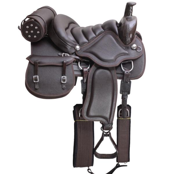 Sela Americana AG215 c/ Alforje e Porta Whisky (Marrom)