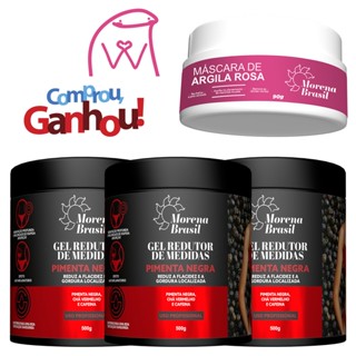 Kit 3 Gel de Massagem Morena Brasil | Pimenta Negra Morena Brasil 500g