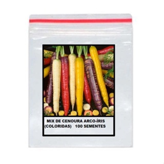 MIX DE CENOURA ARCO-ÍRIS (COLORIDAS) - 100 SEMENTES em Oferta na Shopee