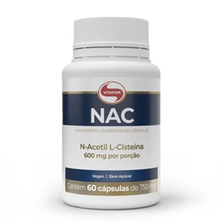 Nac N-acetil L-cisteína 30 e 60 Cápsulas 750mg Vitafor