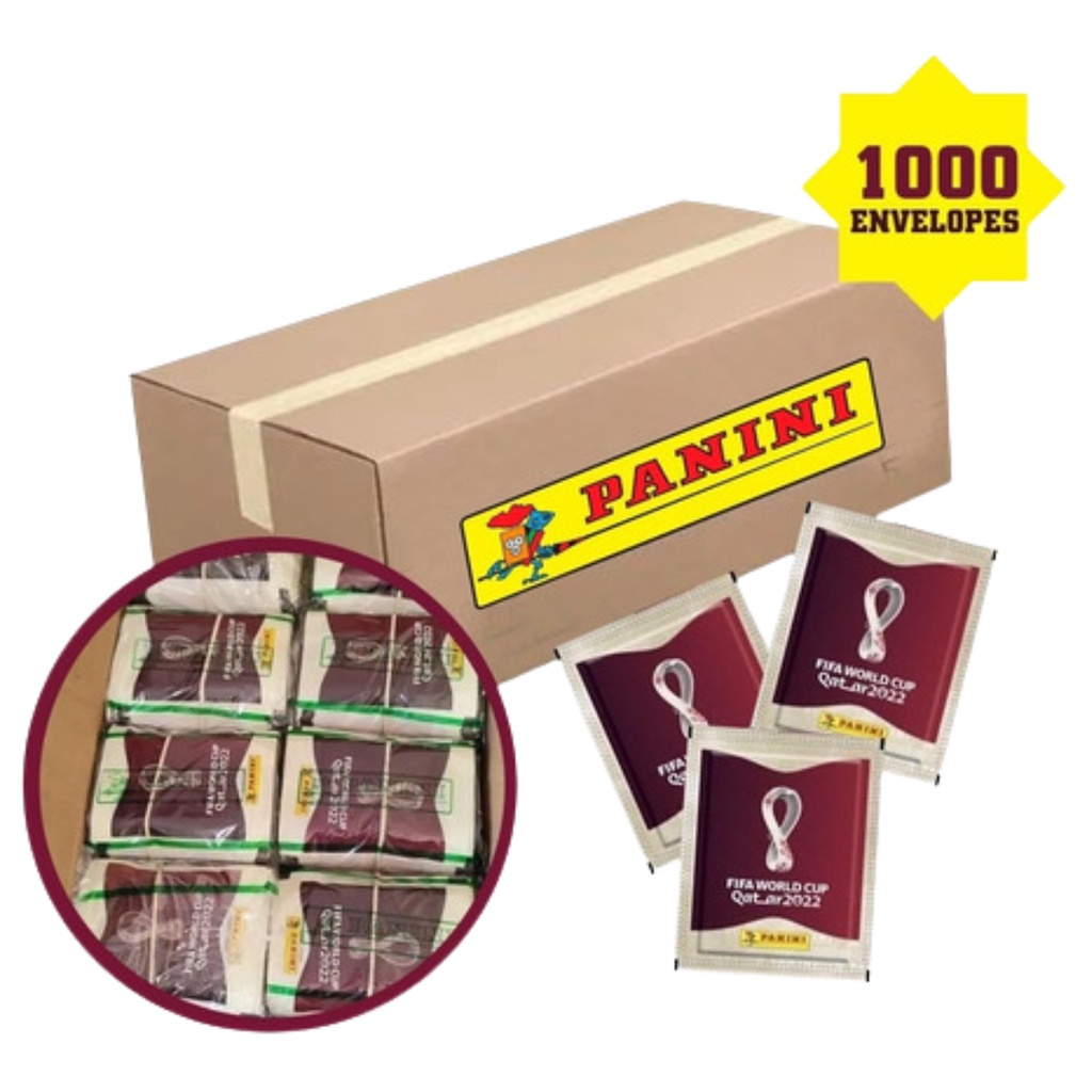 Caixa Lacrada 1000 Mil Envelopes Figurinhas Panini Copa 2022