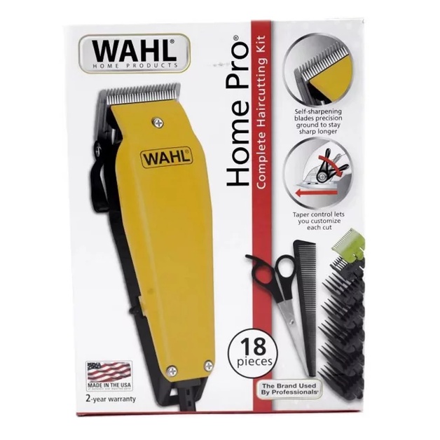 Máquina de Cortar Cabelo Wahl Home Pro 9243-6408 - 12W - 110V - Amarelo